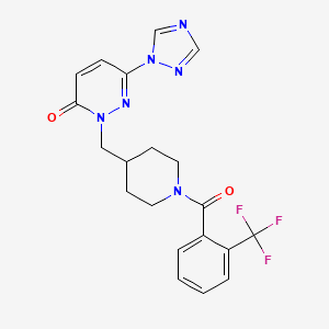 6-(1H-1,2,4-triazol-1-yl)-2-({1-[2-(trifluoromethyl)benzoyl]piperidin-4-yl}methyl)-2,3-dihydropyridazin-3-one