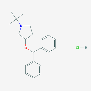 molecular formula C21H28ClNO B028246 1-tert-Butyl-3-(diphenylmethoxy)pyrrolidine hydrochloride CAS No. 102584-36-1