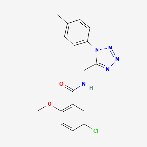 5-chloro-2-methoxy-N-((1-(p-tolyl)-1H-tetrazol-5-yl)methyl)benzamide