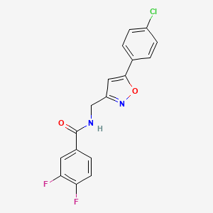 N-((5-(4-chlorophenyl)isoxazol-3-yl)methyl)-3,4-difluorobenzamide