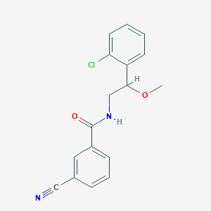 molecular formula C17H15ClN2O2 B2824673 N-[2-(2-chlorophenyl)-2-methoxyethyl]-3-cyanobenzamide CAS No. 1795299-82-9