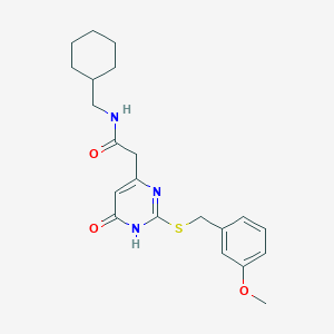 N-(cyclohexylmethyl)-2-(2-((3-methoxybenzyl)thio)-6-oxo-1,6-dihydropyrimidin-4-yl)acetamide