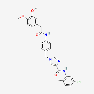 N-(5-chloro-2-methylphenyl)-1-(4-(2-(3,4-dimethoxyphenyl)acetamido)benzyl)-1H-imidazole-4-carboxamide