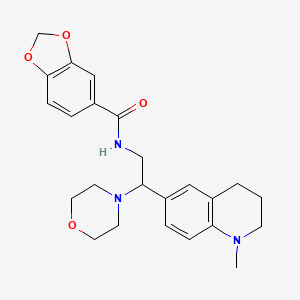 N-(2-(1-methyl-1,2,3,4-tetrahydroquinolin-6-yl)-2-morpholinoethyl)benzo[d][1,3]dioxole-5-carboxamide