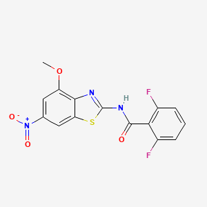 2,6-difluoro-N-(4-methoxy-6-nitro-1,3-benzothiazol-2-yl)benzamide