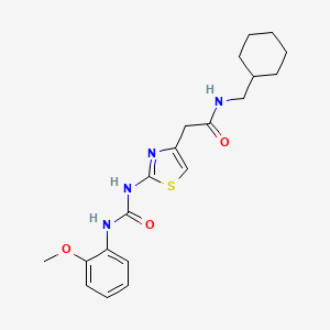 N-(cyclohexylmethyl)-2-(2-(3-(2-methoxyphenyl)ureido)thiazol-4-yl)acetamide