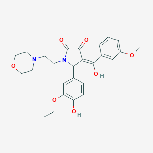 molecular formula C26H30N2O7 B282470 5-(3-ETHOXY-4-HYDROXYPHENYL)-3-HYDROXY-4-(3-METHOXYBENZOYL)-1-[2-(MORPHOLIN-4-YL)ETHYL]-2,5-DIHYDRO-1H-PYRROL-2-ONE 