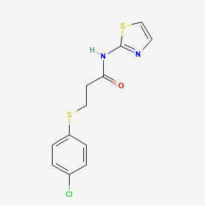 3-(4-chlorophenylthio)-N-(1,3-thiazol-2-yl)propanamide