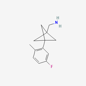 [3-(5-Fluoro-2-methylphenyl)-1-bicyclo[1.1.1]pentanyl]methanamine