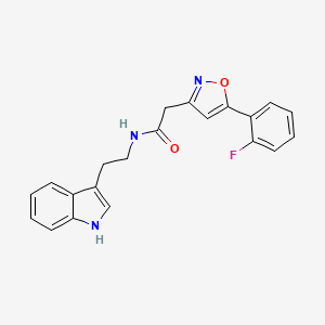 N-(2-(1H-indol-3-yl)ethyl)-2-(5-(2-fluorophenyl)isoxazol-3-yl)acetamide
