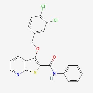 3-[(3,4-dichlorophenyl)methoxy]-N-phenylthieno[2,3-b]pyridine-2-carboxamide
