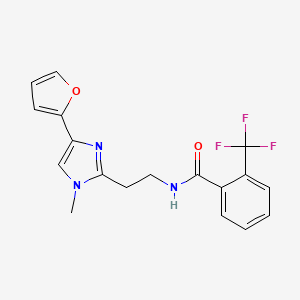N-(2-(4-(furan-2-yl)-1-methyl-1H-imidazol-2-yl)ethyl)-2-(trifluoromethyl)benzamide