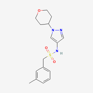 N-(1-(tetrahydro-2H-pyran-4-yl)-1H-pyrazol-4-yl)-1-(m-tolyl)methanesulfonamide