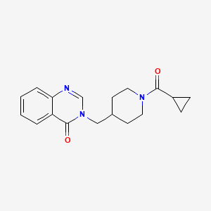 3-[[1-(Cyclopropanecarbonyl)piperidin-4-yl]methyl]quinazolin-4-one