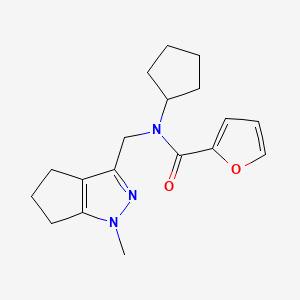 N-cyclopentyl-N-((1-methyl-1,4,5,6-tetrahydrocyclopenta[c]pyrazol-3-yl)methyl)furan-2-carboxamide