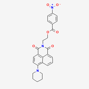 molecular formula C26H23N3O6 B2824749 2-(1,3-dioxo-6-(piperidin-1-yl)-1H-benzo[de]isoquinolin-2(3H)-yl)ethyl 4-nitrobenzoate CAS No. 361159-05-9