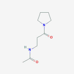 molecular formula C9H16N2O2 B2824758 N-[3-oxo-3-(pyrrolidin-1-yl)propyl]acetamide CAS No. 1328595-12-5