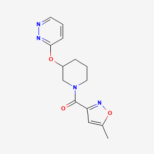 (5-Methylisoxazol-3-yl)(3-(pyridazin-3-yloxy)piperidin-1-yl)methanone