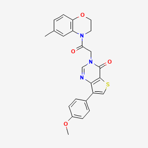 7-(4-methoxyphenyl)-3-[2-(6-methyl-2,3-dihydro-4H-1,4-benzoxazin-4-yl)-2-oxoethyl]thieno[3,2-d]pyrimidin-4(3H)-one