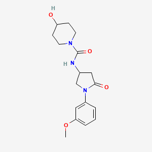 4-hydroxy-N-(1-(3-methoxyphenyl)-5-oxopyrrolidin-3-yl)piperidine-1-carboxamide