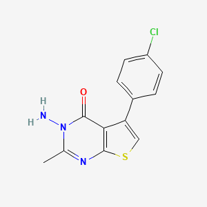 3-amino-5-(4-chlorophenyl)-2-methyl-3H,4H-thieno[2,3-d]pyrimidin-4-one