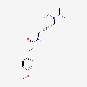molecular formula C20H30N2O2 B2824790 N-(4-(diisopropylamino)but-2-yn-1-yl)-3-(4-methoxyphenyl)propanamide CAS No. 1421584-71-5