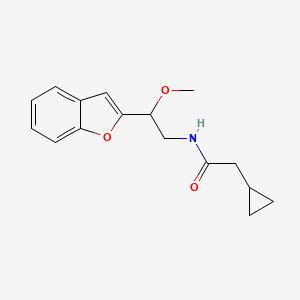 molecular formula C16H19NO3 B2824821 N-[2-(1-benzofuran-2-yl)-2-methoxyethyl]-2-cyclopropylacetamide CAS No. 2034421-24-2