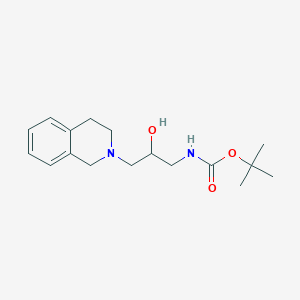 molecular formula C17H26N2O3 B2824876 tert-butyl N-[2-hydroxy-3-(1,2,3,4-tetrahydroisoquinolin-2-yl)propyl]carbamate CAS No. 1427970-22-6