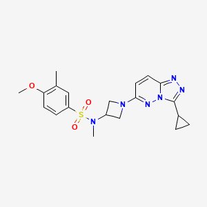 molecular formula C20H24N6O3S B2824892 N-(1-(3-cyclopropyl-[1,2,4]triazolo[4,3-b]pyridazin-6-yl)azetidin-3-yl)-4-methoxy-N,3-dimethylbenzenesulfonamide CAS No. 2320473-64-9