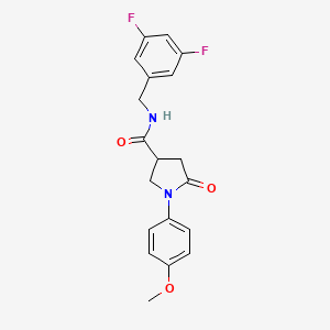 molecular formula C19H18F2N2O3 B2824945 N-[(3,5-difluorophenyl)methyl]-1-(4-methoxyphenyl)-5-oxopyrrolidine-3-carboxamide CAS No. 1252839-31-8