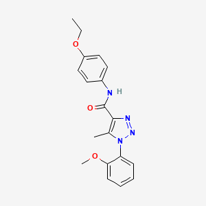 molecular formula C19H20N4O3 B2824975 N-(4-ethoxyphenyl)-1-(2-methoxyphenyl)-5-methyl-1H-1,2,3-triazole-4-carboxamide CAS No. 871323-15-8