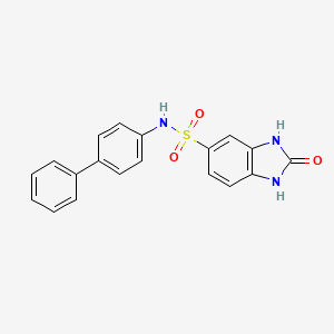 molecular formula C19H15N3O3S B2824995 N-{[1,1'-biphenyl]-4-yl}-2-oxo-2,3-dihydro-1H-1,3-benzodiazole-5-sulfonamide CAS No. 692761-84-5