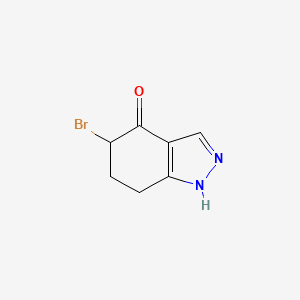 molecular formula C7H7BrN2O B2825042 5-bromo-6,7-dihydro-1H-indazol-4(5H)-one CAS No. 1235325-49-1