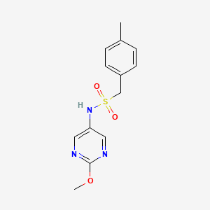 molecular formula C13H15N3O3S B2825113 N-(2-methoxypyrimidin-5-yl)-1-(4-methylphenyl)methanesulfonamide CAS No. 2320641-89-0