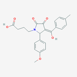molecular formula C23H23NO6 B282517 4-[3-hydroxy-5-(4-methoxyphenyl)-4-(4-methylbenzoyl)-2-oxo-2,5-dihydro-1H-pyrrol-1-yl]butanoic acid CAS No. 6038-68-2