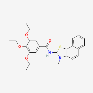 B2825251 3,4,5-triethoxy-N-(3-methyl-2H-benzo[g][1,3]benzothiazol-2-yl)benzamide CAS No. 398999-58-1