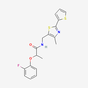 2-(2-fluorophenoxy)-N-((4-methyl-2-(thiophen-2-yl)thiazol-5-yl)methyl)propanamide