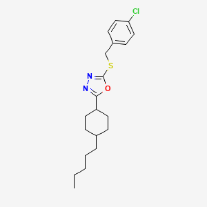 4-Chlorobenzyl 5-(4-pentylcyclohexyl)-1,3,4-oxadiazol-2-yl sulfide