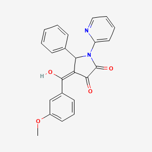 3-hydroxy-4-(3-methoxybenzoyl)-5-phenyl-1-(pyridin-2-yl)-1H-pyrrol-2(5H)-one