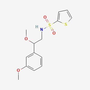 molecular formula C14H17NO4S2 B2825331 N-[2-methoxy-2-(3-methoxyphenyl)ethyl]thiophene-2-sulfonamide CAS No. 1798038-71-7