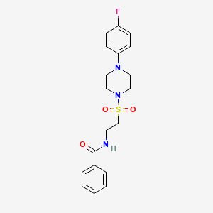 molecular formula C19H22FN3O3S B2825337 N-(2-{[4-(4-fluorophenyl)piperazin-1-yl]sulfonyl}ethyl)benzamide CAS No. 899955-90-9