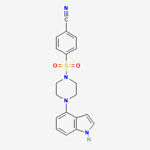 4-[4-(1H-indol-4-yl)piperazin-1-yl]sulfonylbenzonitrile