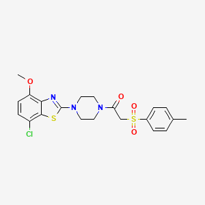 1-(4-(7-Chloro-4-methoxybenzo[d]thiazol-2-yl)piperazin-1-yl)-2-tosylethanone