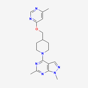 1,6-dimethyl-4-(4-(((6-methylpyrimidin-4-yl)oxy)methyl)piperidin-1-yl)-1H-pyrazolo[3,4-d]pyrimidine
