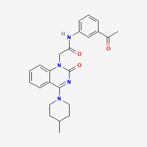 N-(3-acetylphenyl)-2-[4-(4-methylpiperidin-1-yl)-2-oxoquinazolin-1-yl]acetamide