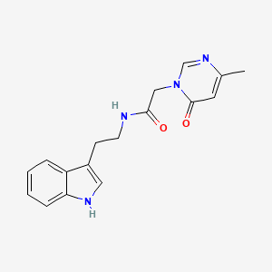 molecular formula C17H18N4O2 B2825367 N-(2-(1H-indol-3-yl)ethyl)-2-(4-methyl-6-oxopyrimidin-1(6H)-yl)acetamide CAS No. 1210378-57-6