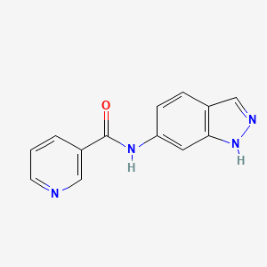 molecular formula C13H10N4O B2825378 N-(1H-indazol-6-yl)pyridine-3-carboxamide CAS No. 522658-37-3