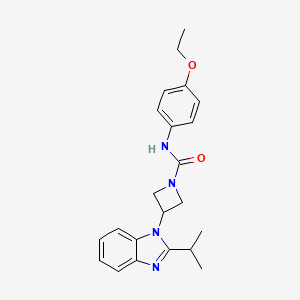 molecular formula C22H26N4O2 B2825417 N-(4-ethoxyphenyl)-3-[2-(propan-2-yl)-1H-1,3-benzodiazol-1-yl]azetidine-1-carboxamide CAS No. 2415631-50-2
