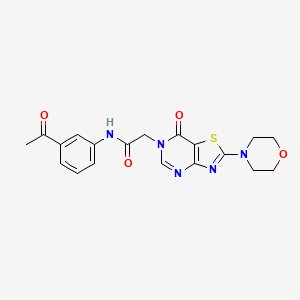 molecular formula C19H19N5O4S B2825418 N-(3-acetylphenyl)-2-[2-(morpholin-4-yl)-7-oxo-6H,7H-[1,3]thiazolo[4,5-d]pyrimidin-6-yl]acetamide CAS No. 1223959-46-3