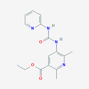 molecular formula C16H18N4O3 B2825422 Ethyl 2,6-dimethyl-5-(3-(pyridin-2-yl)ureido)nicotinate CAS No. 380343-19-1